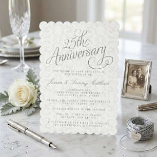 Einladungen zum 25. Silver Wedding Jubiläum