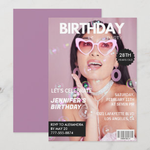 Einladungen zum 28. Geburtstag für sie Magazin-Fot