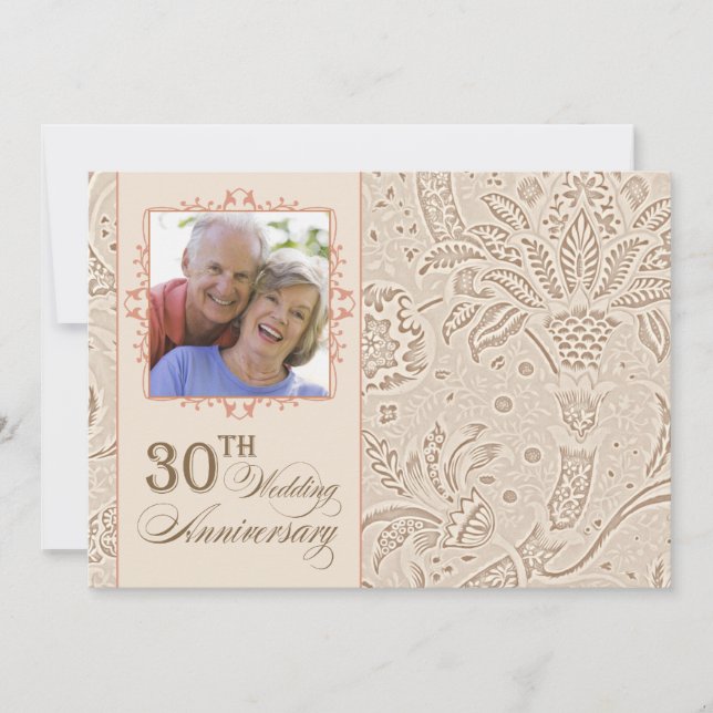 Einladungen zum 30. Hochzeitstag Foto (Vorderseite)