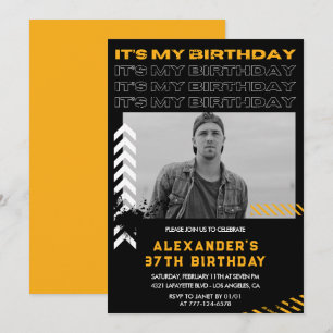 Einladungen zum 37. Geburtstag Männer Foto Spray A