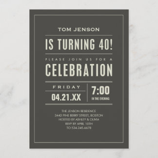 Einladungen zum 40. Geburtstag