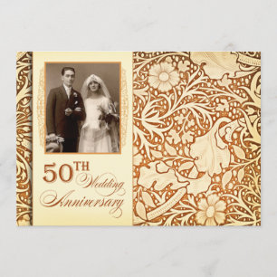 Einladungen zum 50. goldenen Jubiläum mit Foto