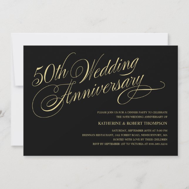 Einladungen zum 50. Hochzeitstag (Vorderseite)