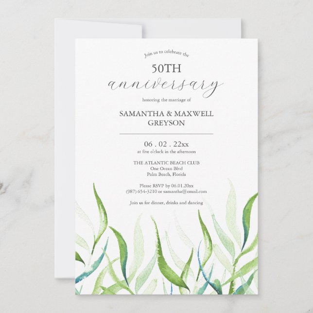Einladungen zum 50. Hochzeitstag (Vorderseite)