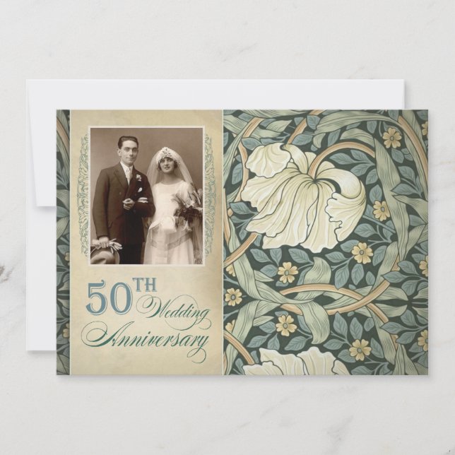 Einladungen zum 50. Hochzeitstag Foto (Vorderseite)