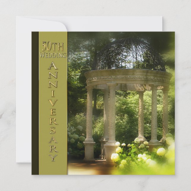 Einladungen zum 50. Hochzeitstag - Gazebo (Vorderseite)
