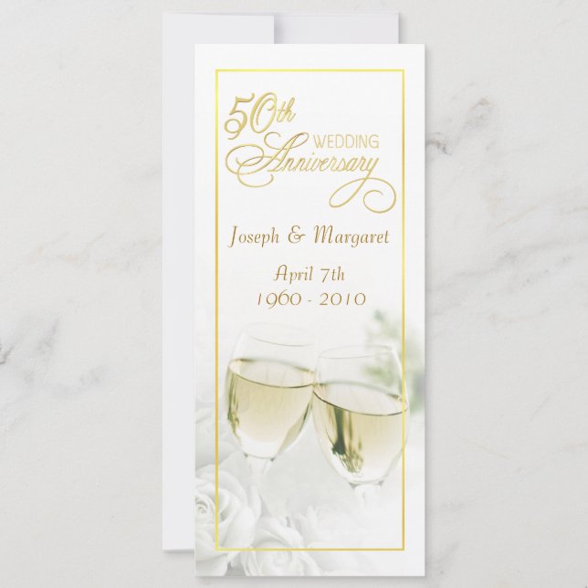 Einladungen zum 50. Hochzeitstag - große Einladung (Vorderseite)
