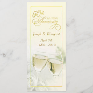 Einladungen zum 50. Hochzeitstag - Große Elfenbein