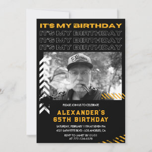Einladungen zum 65. Geburtstag Männer Foto Sprühfa