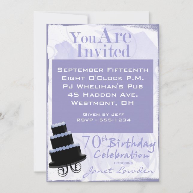 Einladungen zum 70. Geburtstag (Vorderseite)