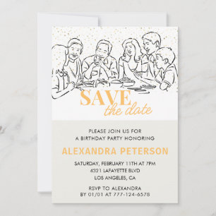 Einladungen zum 71. Geburtstag Save the Date Dinne