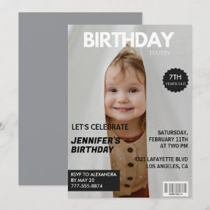 Einladungen zum 7. Geburtstag für sie Zeitschrifte