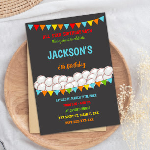 Einladungen zum Baseball Geburtstag