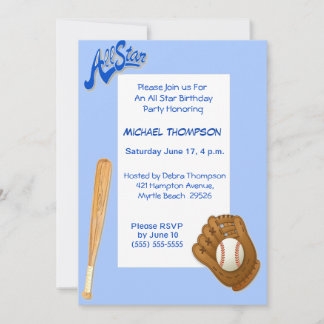 Einladungen zum Baseball Geburtstag