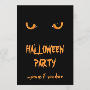 Einladungen zum Black Cat Halloween-Party