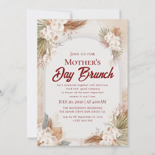 Einladungen zum Brunch der Mutter mit Aquarellfarb