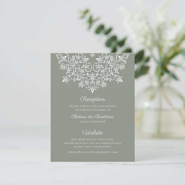 Einladungen zum Country Garden Lace (Stehend Vorderseite)