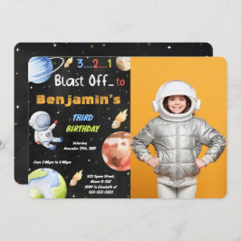 Einladungen zum Editierbaren Space-Foto