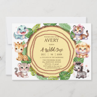 Einladungen zum ersten Geburtstag eines wilden Jun