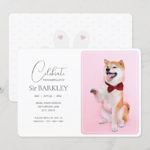 Einladungen zum Foto "Trendy & Simple Pet Memorial