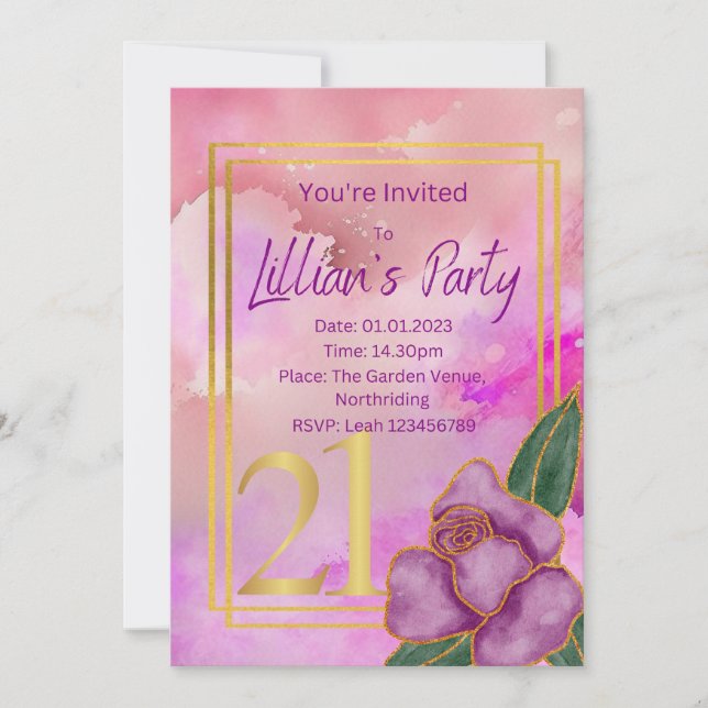 Einladungen zum Geburtstag (Vorderseite)