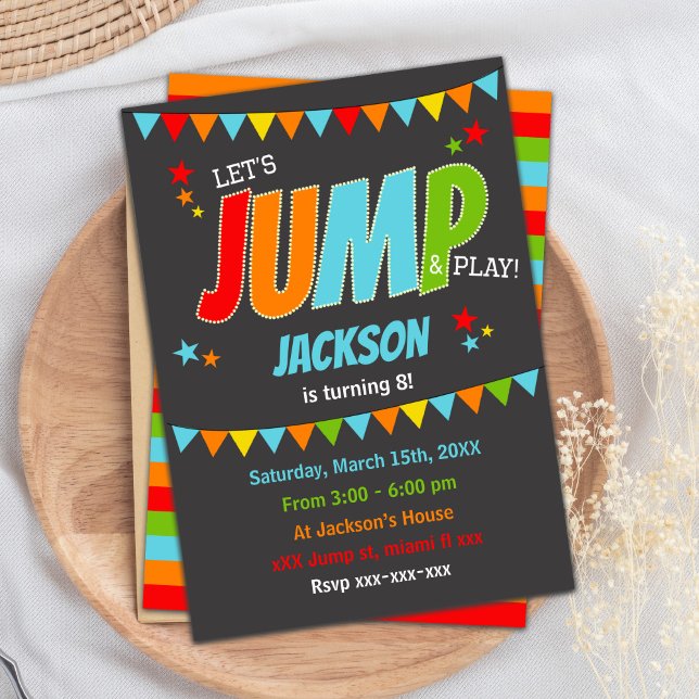 Einladungen zum Geburtstag (Jump Birthday Invitations)