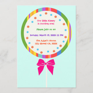 Einladungen zum Geburtstag von Candyland Lollipop