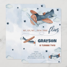 Einladungen zum Geburtstag von Flugzeugen