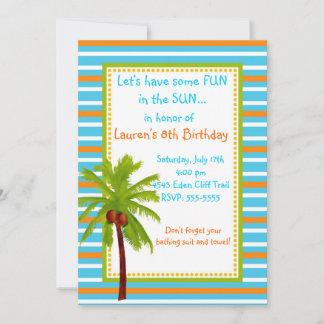 Einladungen zum Geburtstag von Luau