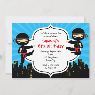 Einladungen zum Geburtstag von Ninja (Jungen)