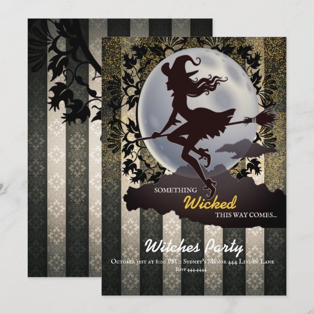 Einladungen zum gehefteten Halloween-Party (Vorne/Hinten)