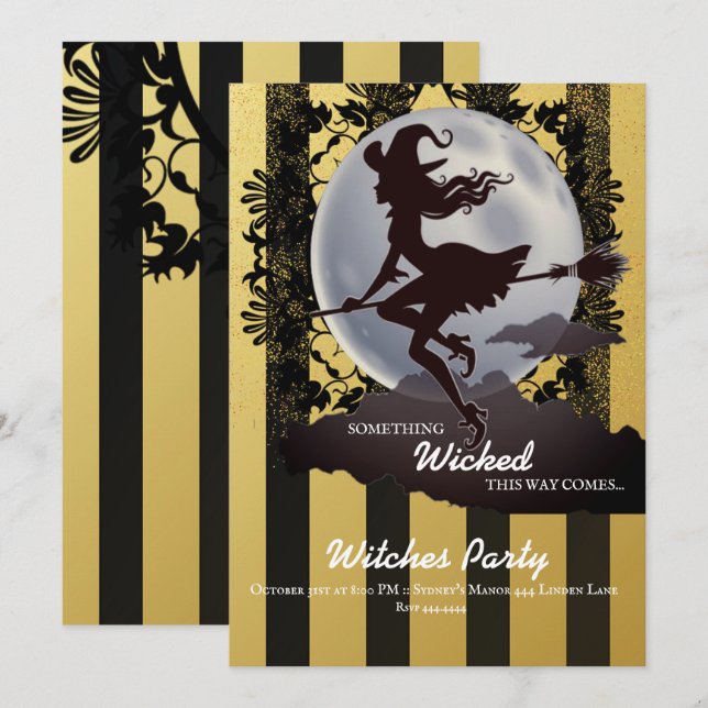 Einladungen zum gehefteten Halloween-Party (Vorne/Hinten)