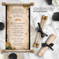 Einladungen zum Golden und Black Quinceanera DIY S