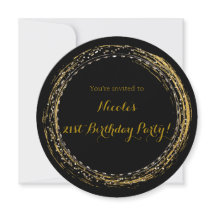 Einladungen zum Goldenen Foil Chic Sparkle Glamour