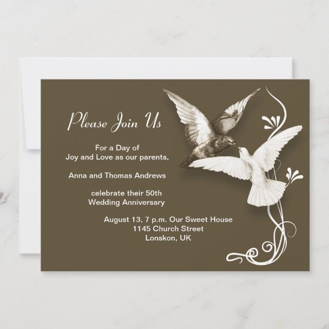 Einladungen zum Hochzeitstag (Vorderseite)