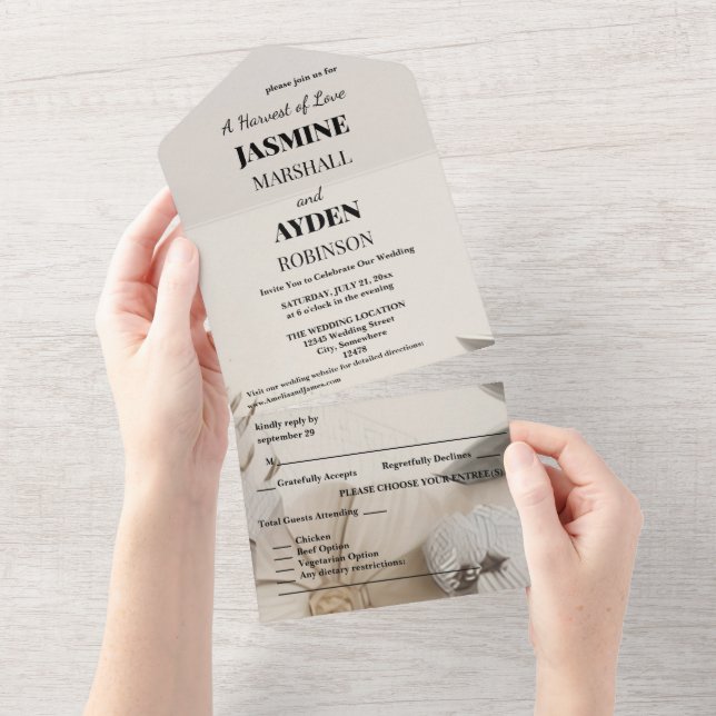 Einladungen zum Hochzeitstag | Benutzerdefinierte  (Abreißtisch)
