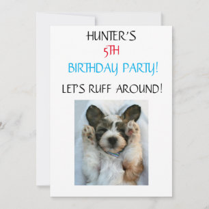 EINLADUNGEN ZUM KINDERGEBURTSTAG "LET'S RUFF RUNDE