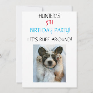 EINLADUNGEN ZUM KINDERGEBURTSTAG "LET'S RUFF RUNDE