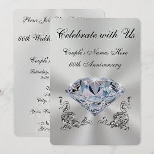Einladungen zum personalisierten Diamantenjubiläum