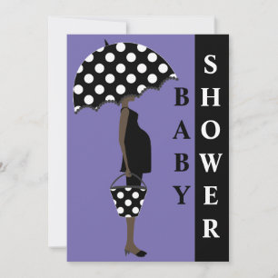 Einladungen zum Polka Dot Baby Shower {Lila}