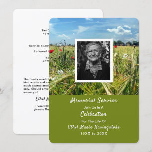 Einladungen zum Poppy Meadow Death Memorial Servic