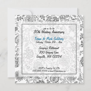 Einladungen zum Schwarz-Weiß-Hochzeitstag