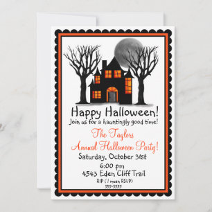 Einladungen zum Spuk Haus-Halloween-Party