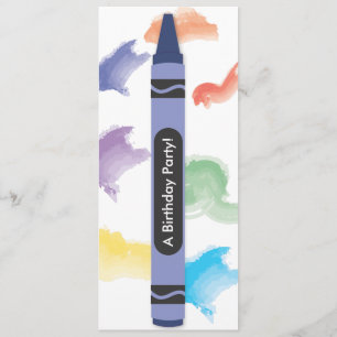 Einladungen zum Thema Crayon  Blau