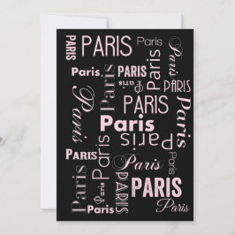 Einladungen zum Thema Paris Rosa und Schwarze Pari