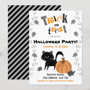 Einladungen zum Trick oder Treat Halloween-Party