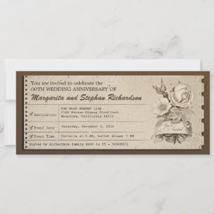 Einladungen zum Vintagen Hochzeitstag