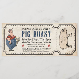 Einladungen zum Vintagen Schweinefleischroast