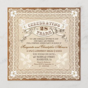 Einladungen zum Vintagen Spitzentypografie