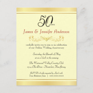 Einladungen zur 50. Hochzeitstag-Party